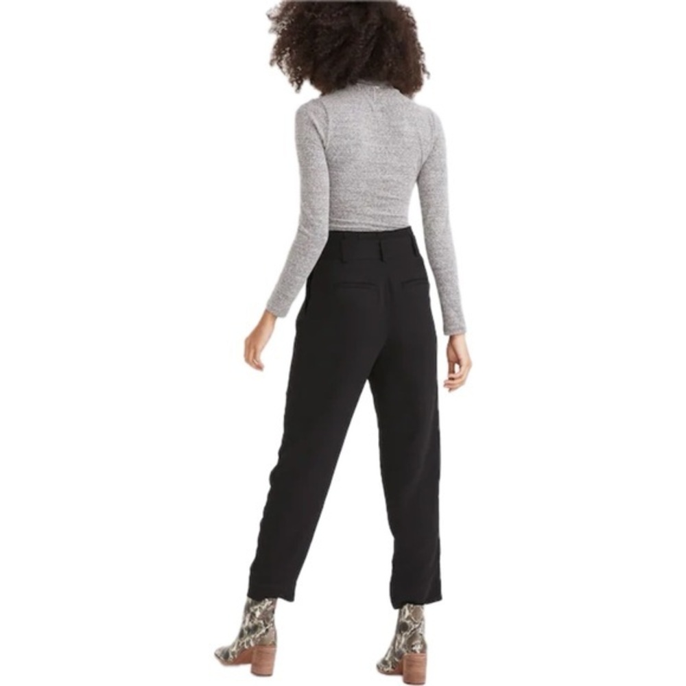 Madewell Drapey Paperbag Pants in Black